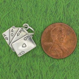 FOUR ACES Sterling Silver Charm