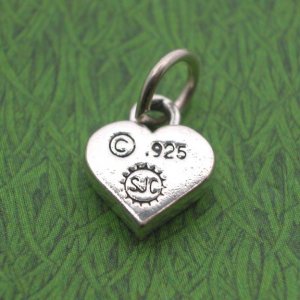 Back of Charm, Makers Mark and .925 Stamp