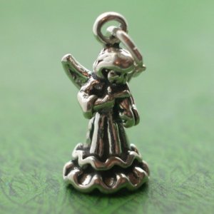 ANGEL with VIOLIN Sterling Silver Charm