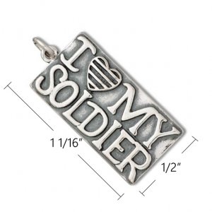 I LOVE MY SOLDIER Sterling Silver Charm