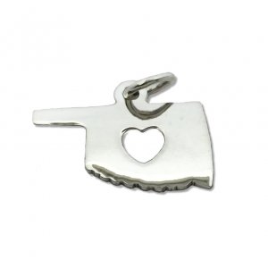 HEART is in OKLAHOMA Sterling Silver Charm