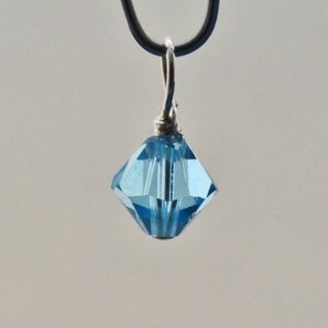 Light Sapphire Birthstone Crystal Dangle - December