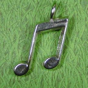 MUSICAL EIGHTH NOTES Sterling Silver Charm