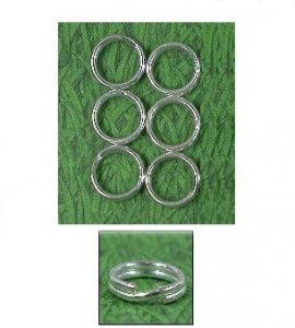 Split Rings - 1/2 Dozen  (6 pieces) - Sterling Silver