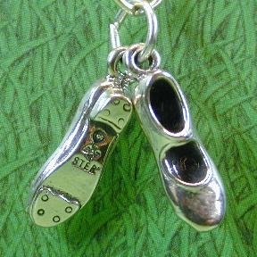 TAP DANCING SHOES Sterling Silver Charms