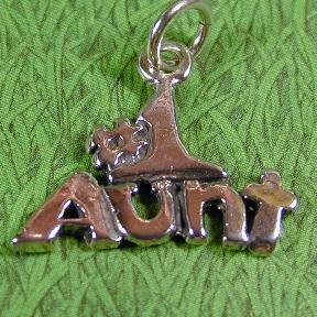 #1 AUNT Sterling Silver Charm