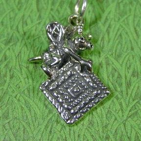 QUILTING BEE Sterling Silver Charm - CLEARANCE