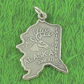 ALASKA Sterling Silver Charm