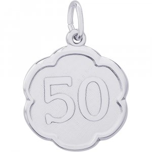 NUMBER FIFTY SCALLOPED DISC - Rembrandt Charms