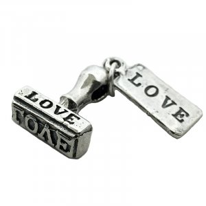 LOVE STAMP Sterling Silver Charm