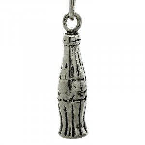 Sterling Silver 3D 10x6mm Single Can of Cola Soda Charm 