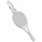 Small Tennis Racquet Silver Charm