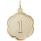 NUMBER 1 SCALLOPED DISC - Rembrandt Charms