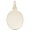 Oval Disc Gold Charm