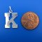 Letter K - Box Style Sterling Silver Charm