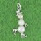SNOWMAN on ICE SKATES with PEARLS Sterling Silver Charm