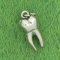 3D MOLAR TOOTH Sterling Silver Charm