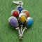 MULTI COLOR BALLOONS Enameled Sterling Silver Charm