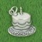HAPPY BIRTHDAY CAKE with 1 CANDLE Sterling Silver Charm