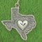 HEART of TEXAS Sterling Silver Charm