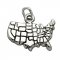 USA MAP Sterling Silver Charm