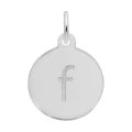 PETITE INITIAL DISC - LOWER CASE F - Rembrandt Charms