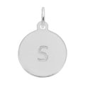 Initial S Sterling Silver Charm
