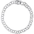DOUBLE LINK CURB CLASSIC CHARM BRACELET - 7 IN. - Rembrandt