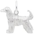 Afghan Dog Sterling Silver Charm