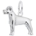 Rottweiler Sterling Silver Charm