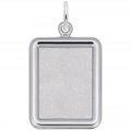 Vertical Round Corner Rectangle PhotoArt Sterling Silver Charm