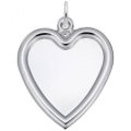 Large Heart Sterling Silver Charm