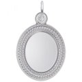 Oval Rope PhotoArt Sterling Silver Charm