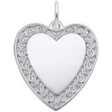 SCROLLED CLASSIC HEART - Rembrandt Charms