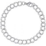 LARGE DOUBLE LINK DAPPED CURB BRACELET - 7 IN. - Rembrandt