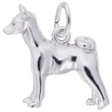 Basenji Dog Sterling Silver Charm