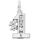 #1 Aunt Sterling Silver Charm