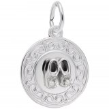 Baby Booties Sterling Silver Charm