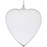 Large Classic Heart Sterling Silver Charm