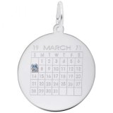 CALENDAR DISC with STONE - Rembrandt Charms