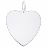 Medium Classic Heart Sterling Silver Charm