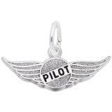 Pilot's Wings Sterling Silver Charm