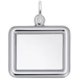 Simple Frame Sterling Silver Charm