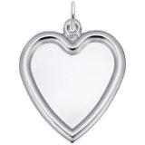 Large Heart Sterling Silver Charm