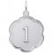 NUMBER 1 SCALLOPED DISC - Rembrandt Charms